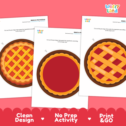 Make a Pie Puzzle Activity Printable Worksheets