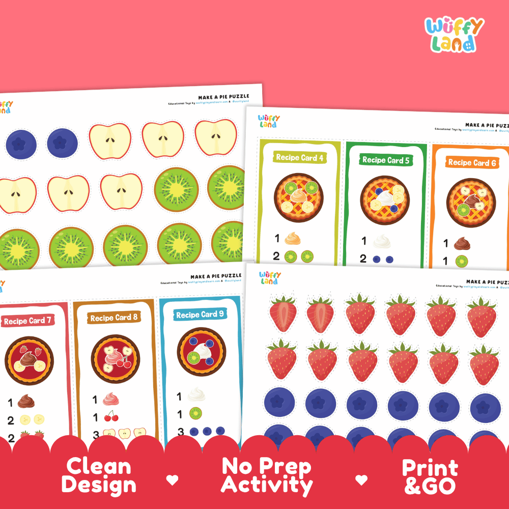 Make a Pie Puzzle Activity Printable Worksheets
