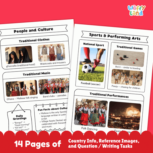 MALTA Country Study | Geography Research Project & Printable Worksheets