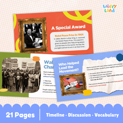 Martin Luther King Jr. Kid-Friendly History Presentation PDF Slides