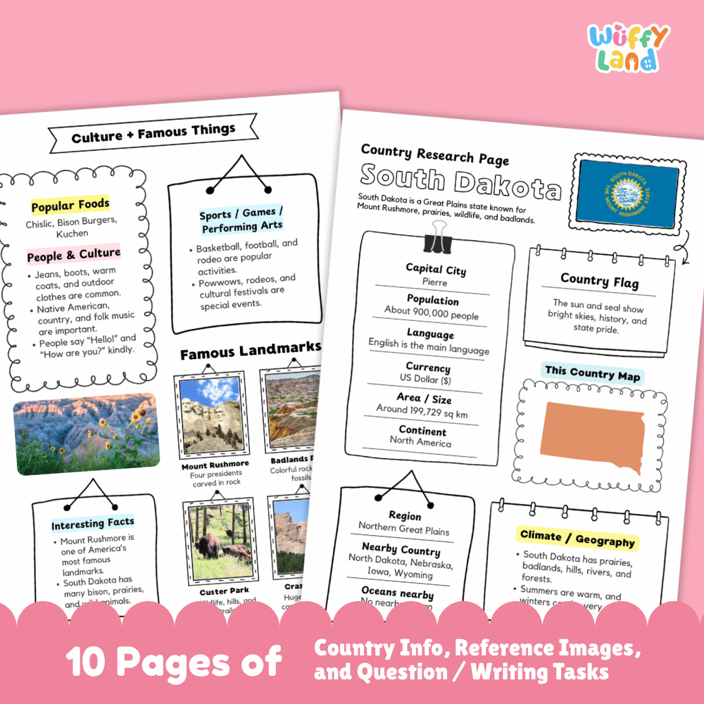 Massachusetts Country Research Project Worksheets and Activity Pages