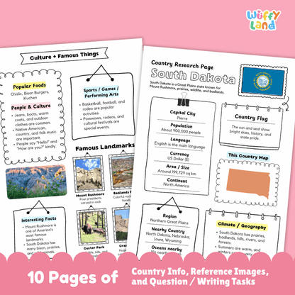Massachusetts Country Research Project Worksheets and Activity Pages