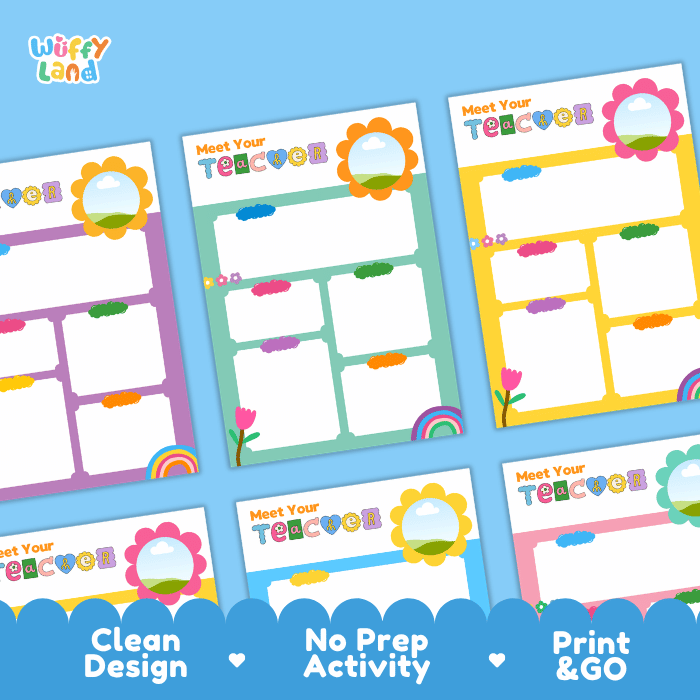 Meet the Teacher An Introduction for Your Classroom Editable Canva Printable Template