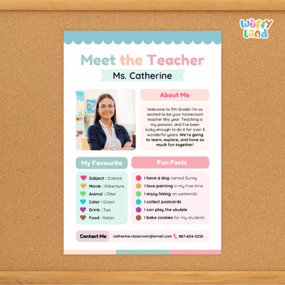 Meet the Teacher An Introduction for Your Classroom Editable PowerPoint Template