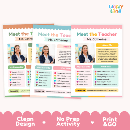 Meet the Teacher An Introduction for Your Classroom Editable PowerPoint Template