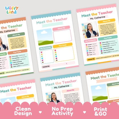Meet the Teacher An Introduction for Your Classroom Editable PowerPoint Template