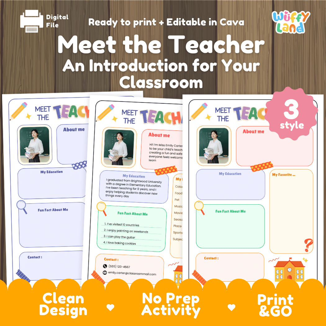 Meet the Teacher Letter Template Back to School Editable in Canva Printable