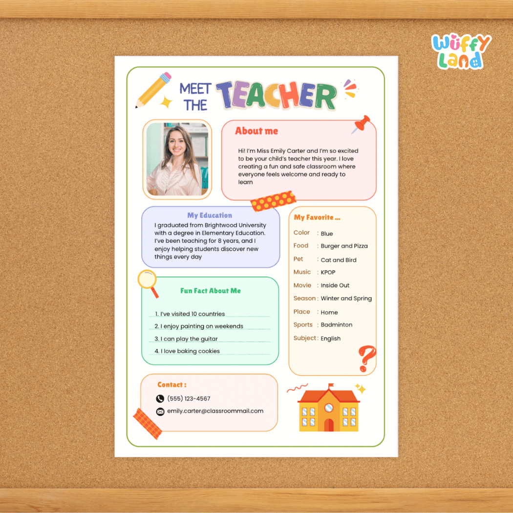 Meet the Teacher Letter Template Back to School Editable in Canva Printable