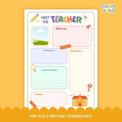 Meet the Teacher Letter Template Back to School Editable in Canva Printable