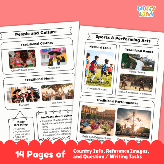 MEXICO Country Research Project | Printable Geography Worksheets Social Studies