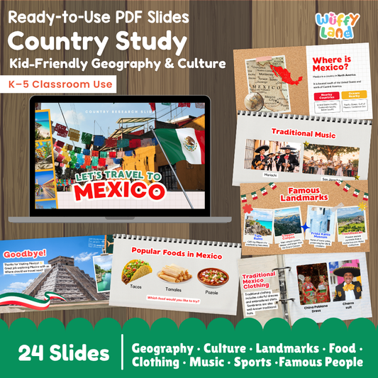Mexico Country Study Kid Friendly Geography & Culture PDF Slides