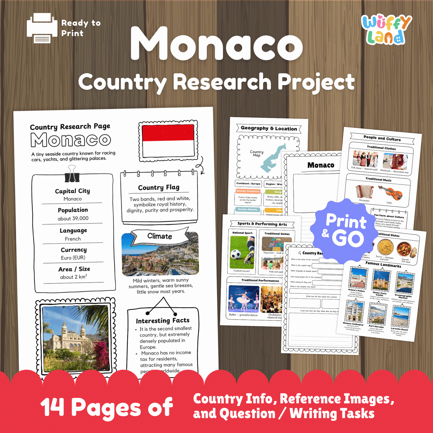 Monaco Country Study | Europe Geography Research Project & Worksheets