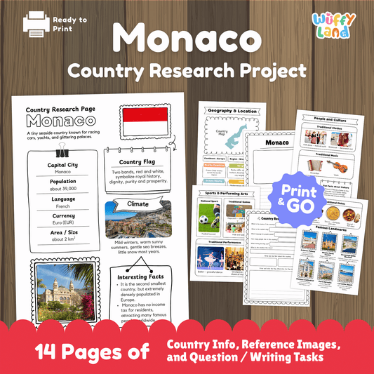 Monaco Country Study | Europe Geography Research Project & Worksheets