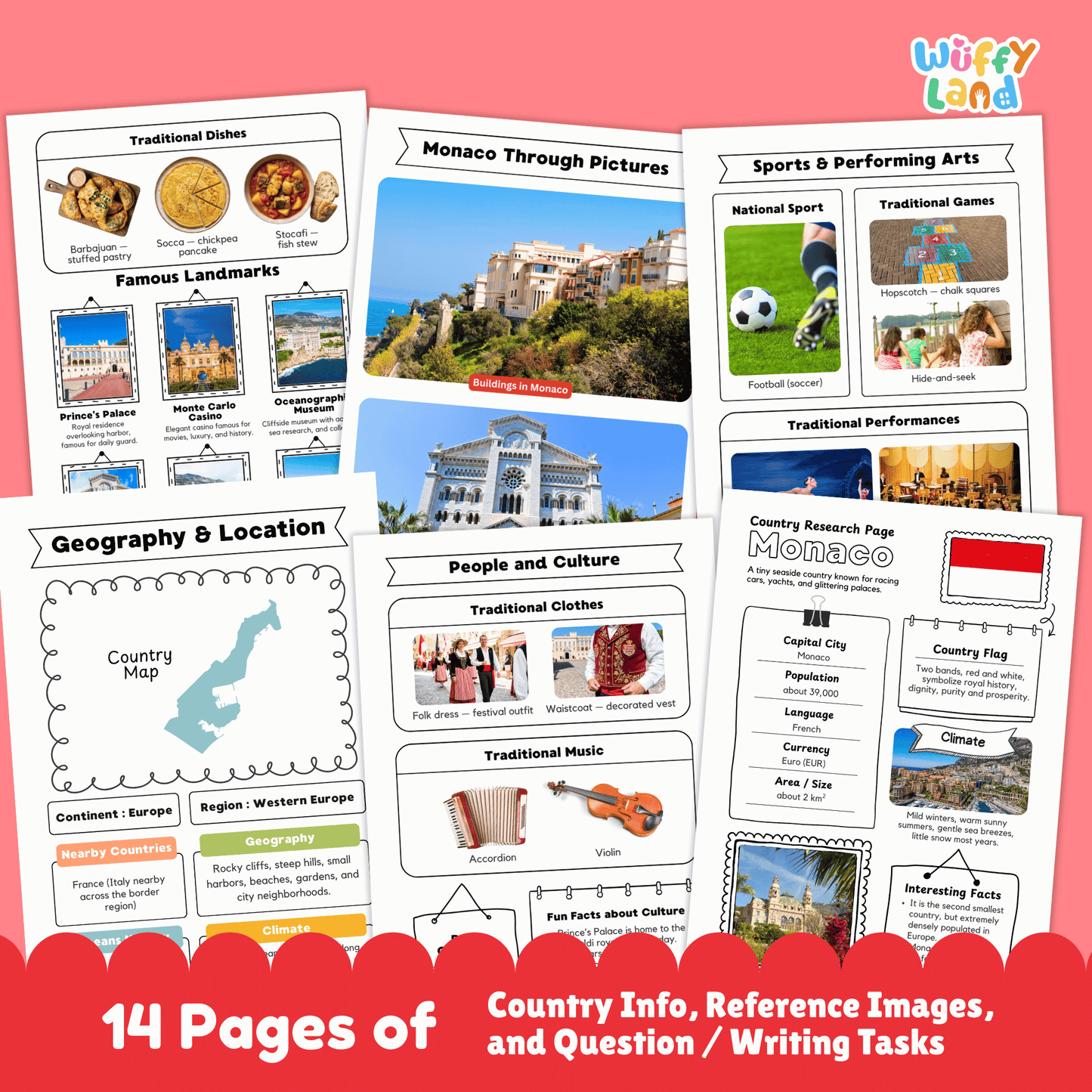 Monaco Country Study | Europe Geography Research Project & Worksheets