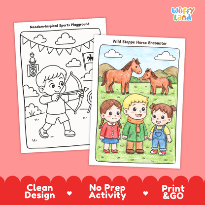 Mongolia Geography Coloring Pages - 11 Pages - World Geography No Prep Activity