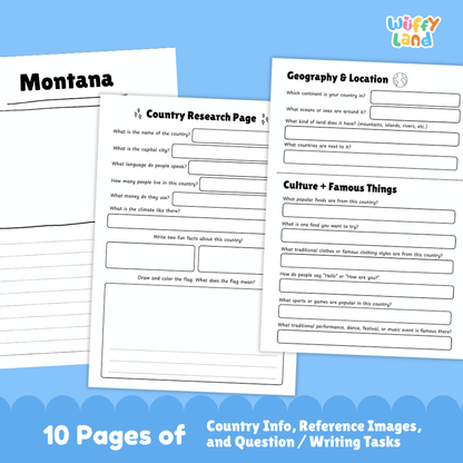 Montana State Research Project Worksheets and Activity Pages