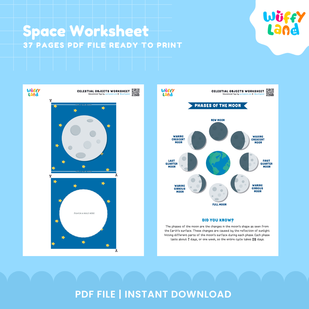 Space Worksheet Pack | Outer Space Science Crafts & Fine Motor Activities Printable