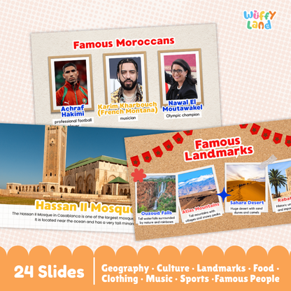 Morocco Country Study Kid Friendly Geography & Culture PDF Slides