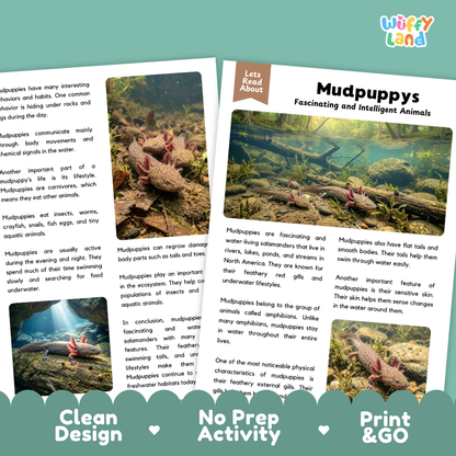 Mudpuppy Reading Passage and Comprehension Questions Worksheets