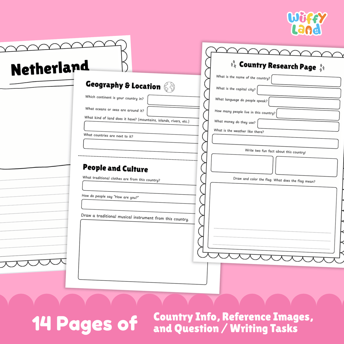 NETHERLAND Country Study | Geography Research Project & Printable Worksheets