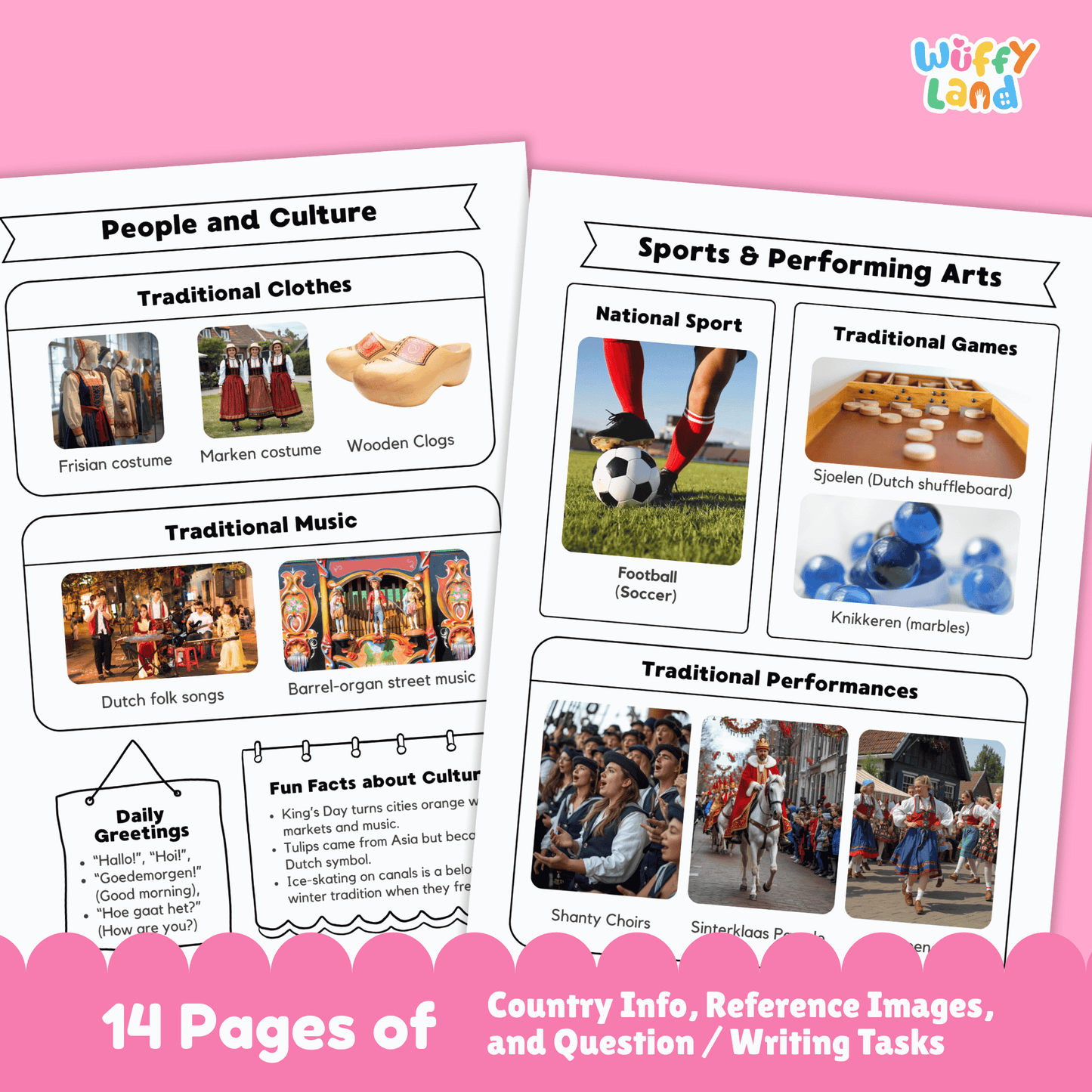 NETHERLAND Country Study | Geography Research Project & Printable Worksheets