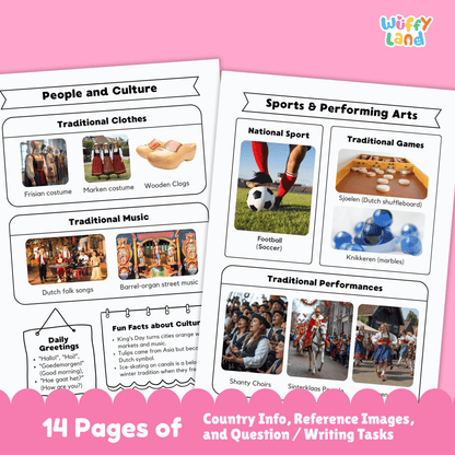 NETHERLAND Country Study | Geography Research Project & Printable Worksheets