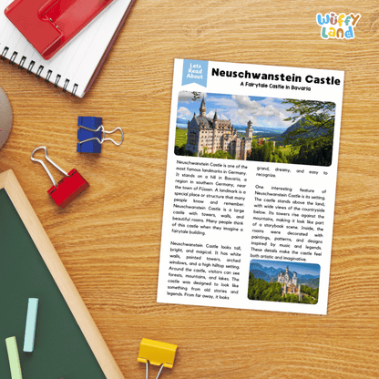 Neuschwanstein Castle Landmark Reading Passages and Comprehension Worksheets