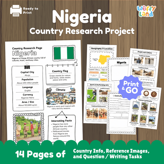 Nigeria Country Research Project | Geography Worksheets and Writing Tasks