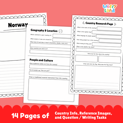 Norway Country Study | Geography Research Project & Printable Worksheets