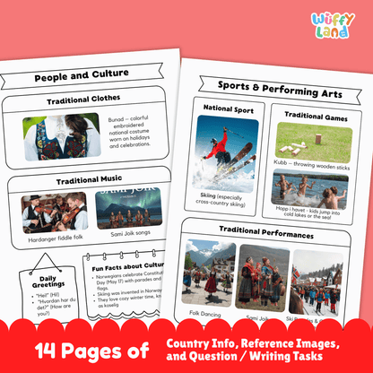 Norway Country Study | Geography Research Project & Printable Worksheets