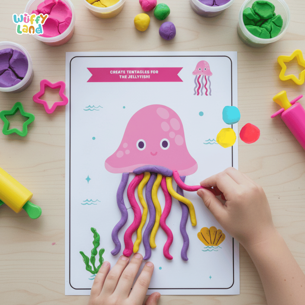 Ocean Animals Playdough Mats Fine Motor Activity