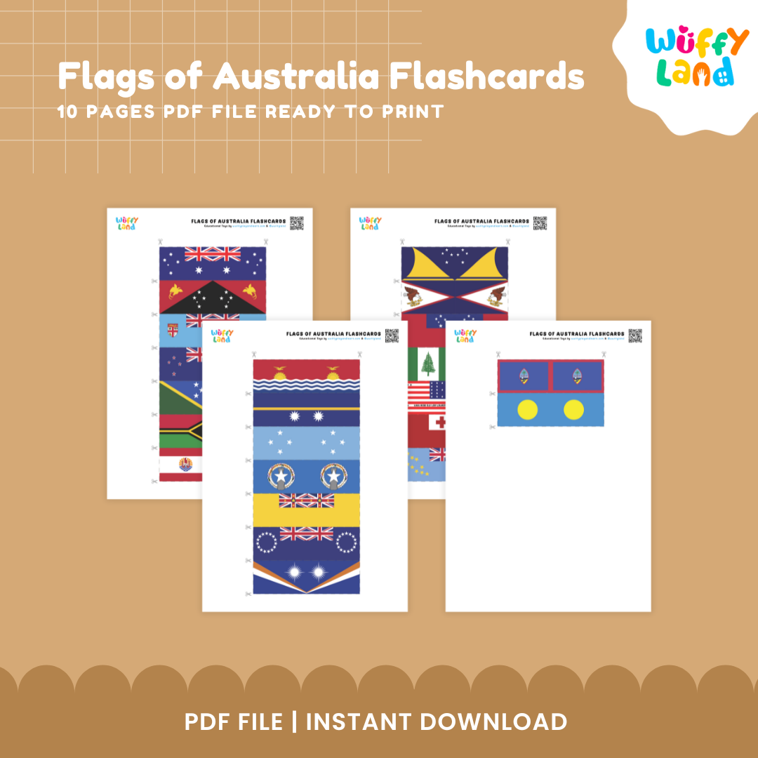 Oceania geography flashcards featuring 23 flags for learning countries, islands and territories of the Pacific region