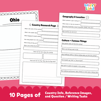 Ohio State Research Project Worksheets and Activity Pages