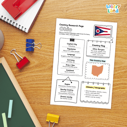 Ohio State Research Project Worksheets and Activity Pages