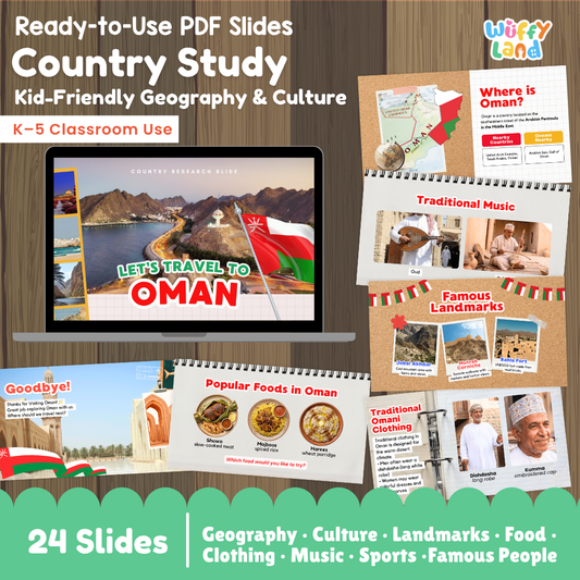 Oman Country Study Kid Friendly Geography & Culture PDF Slides