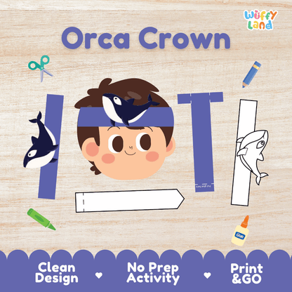 Orca Crown Craft Printable Activity Worksheets