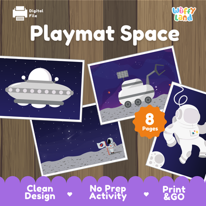 Outer Space Playdough Mats | Space Theme Fine Motor Sensory Activity Printable