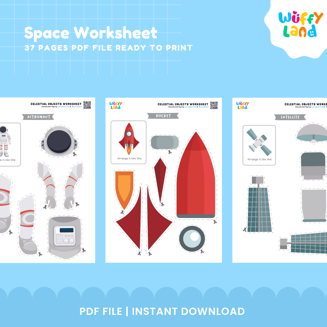 Space Worksheet Pack | Outer Space Science Crafts & Fine Motor Activities Printable