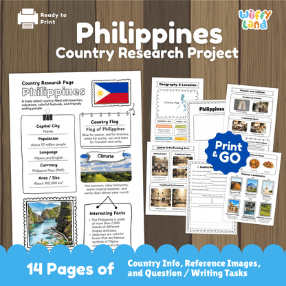 Philippines Country Research Project Social Studies Report Geography Activities