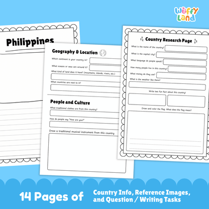 Philippines Country Research Project Social Studies Report Geography Activities