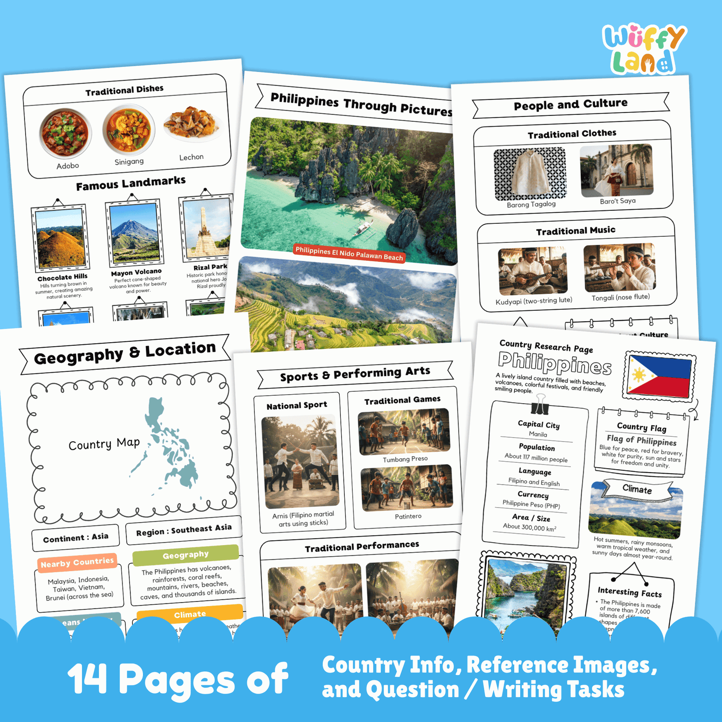 Philippines Country Research Project Social Studies Report Geography Activities