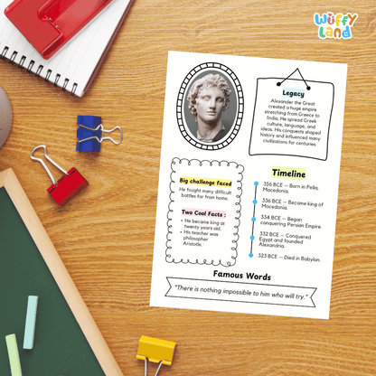 Alexander The Great Famous People Research Page Worksheets