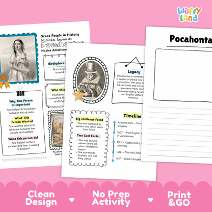 Maria Tallchief Famous People Research Page Graphic Organizer and Biography Worksheets