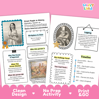 Maria Tallchief Famous People Research Page Graphic Organizer and Biography Worksheets