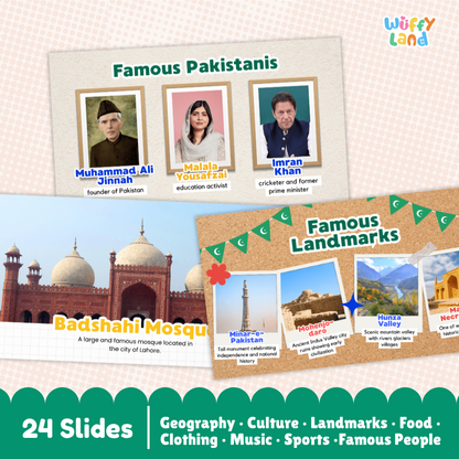 Pakistan Country Study Kid Friendly Geography & Culture PDF Slides