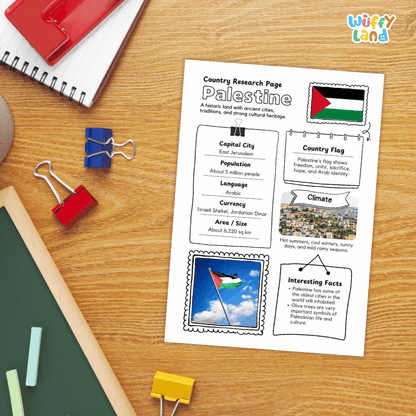 Palestine Country Research Project Worksheets