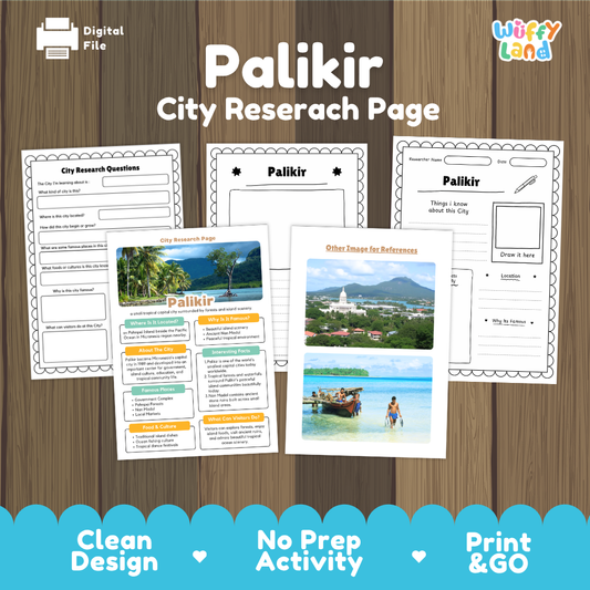 Palikir City Research Page Fact Sheet and Worksheets