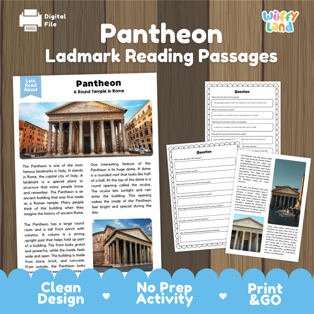 Pantheon Landmark Reading Passage and Comprehension Questions