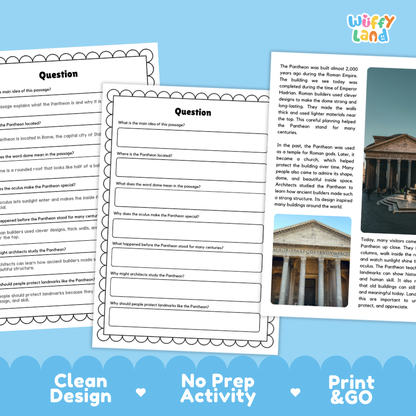 Pantheon Landmark Reading Passage and Comprehension Questions