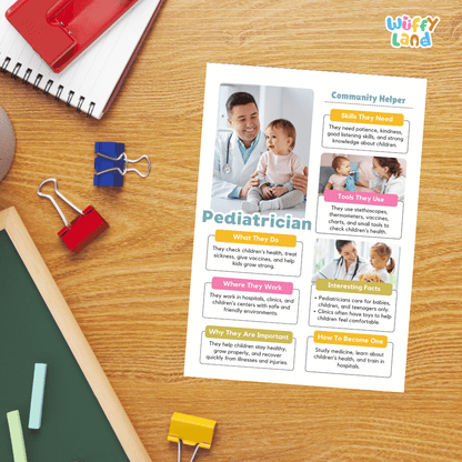 Pediatrician Community Helper Research Pages and Worksheets